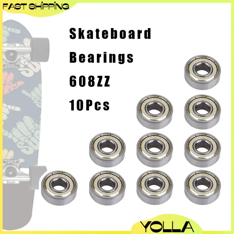 VXB 100-Pack 608-2RS Bearings – For Skateboards, Inline Skates, And More