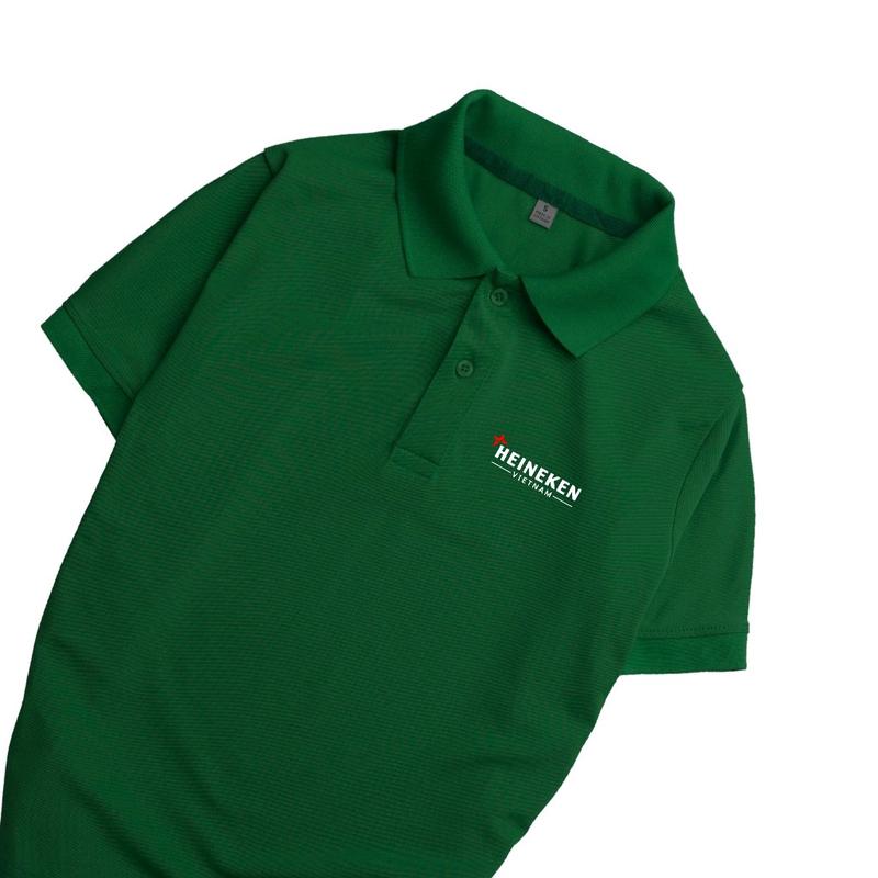 ÁO ĐỒNG PHỤC POLO HEINEKEN viet nam chất vải dày dặn. áo  xanh 3