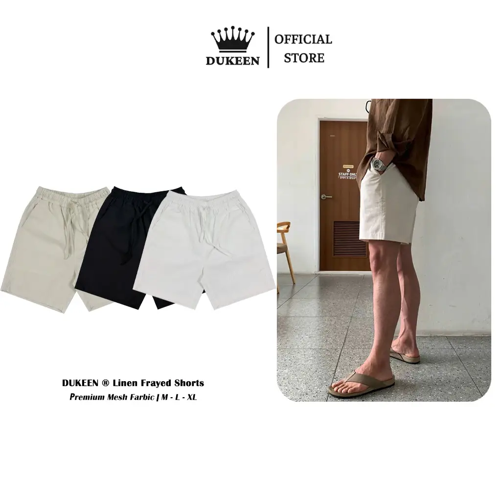 Quần Short Đũi Cạp Chun Unisex Phong Cách Hàn Quốc Local Brand Dukeen QS068 Menwears
