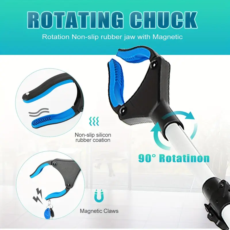 Folding Design Garbage Clip, Longer & More Convenient Garbage Trash Picker, Widely Use Garbage Trash Picker for Hospitals Shopping Malls 5