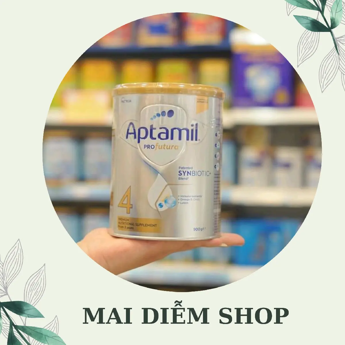 [Hàng chính hãng - Tem phụ] Sữa Aptamil màu bạc của Úc cho bé số 4 lon 900gr