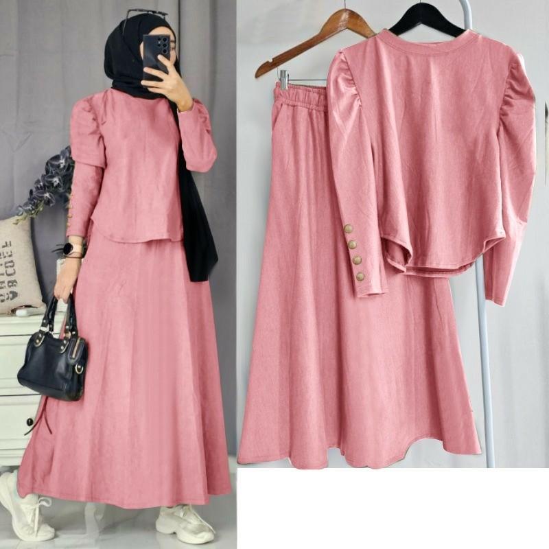 Set Rok Palazo Setelan Wanita Terbaru Set Rok Kekinian Fashion Wanita Trendy Set Pakaian Wanita Cod 1