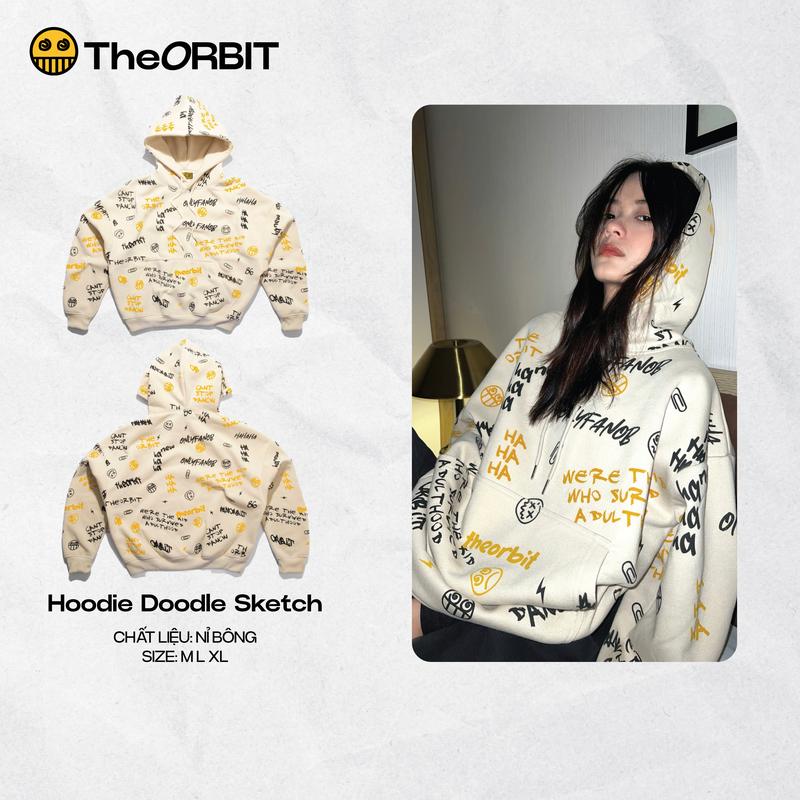 Áo Hoodie Doodle Sketch The ORBIT - Áo Hoodie Nỉ Bông Nam Nữ The ORBIT - Local Brand Chính Hãng