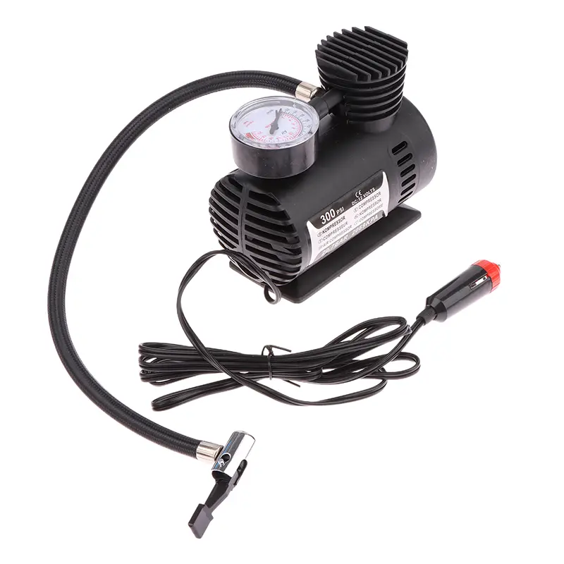 Máy Bơm Nén Khí Mini Cầm Tay 12V 300psi, Máy Bơm Lốp, 15LPM, Bơm Hơi Nhanh, Bộ Bơm Tự Động 2
