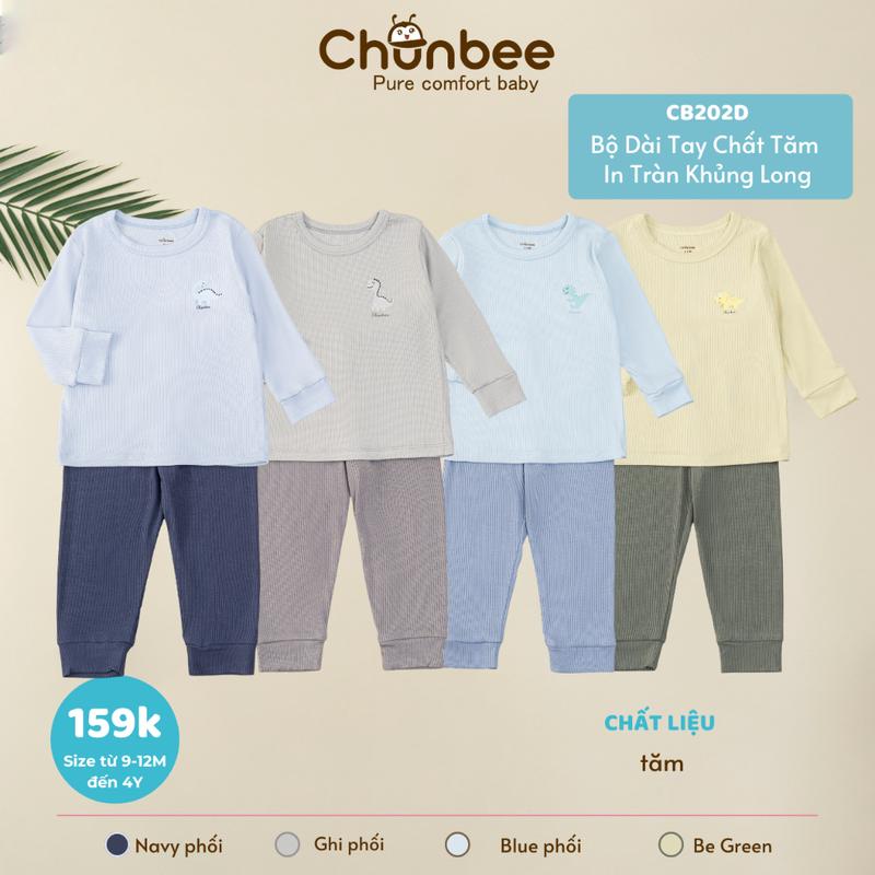 Bộ Dài Tay Chất Tăm In Tràn Khủng Long Cho Bé Chunbee CB202D - TikTok ...