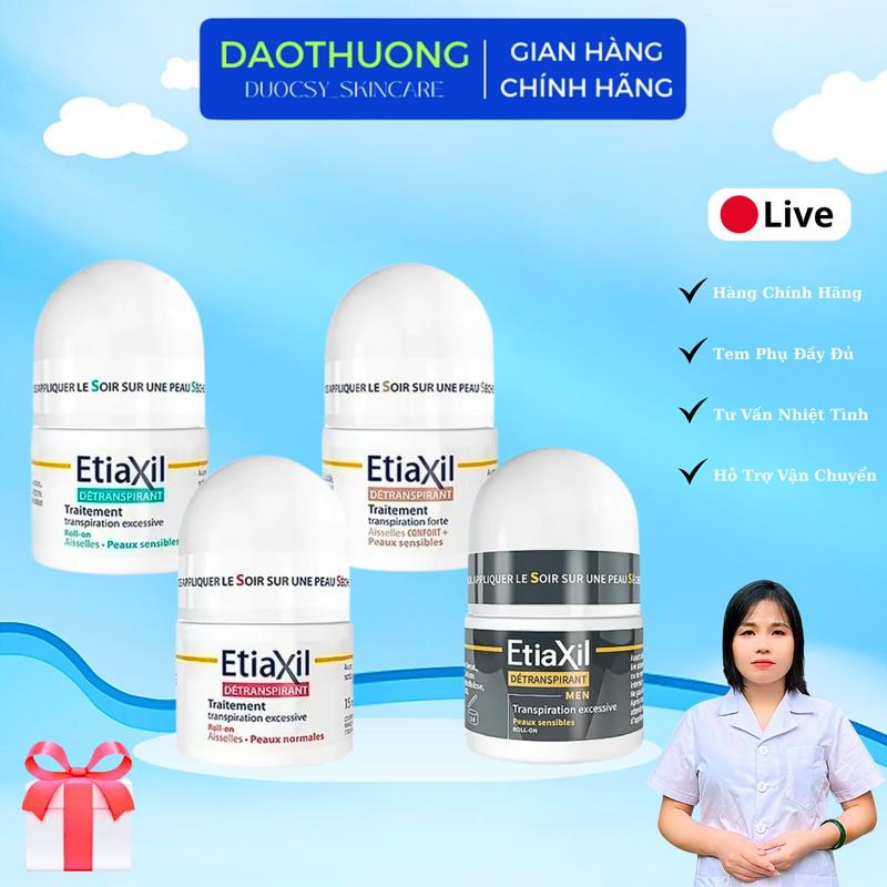 Lăn Nách Khử Mùi ETIAXIL Detranspirant Lọ 15ml nhập khẩu Pháp giúp Khử Mùi Hôi