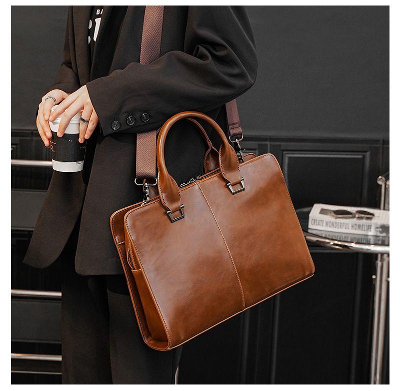 Product Introduction of [1146 People Collection] Original Retro Fashion Portable Shoulder Bag Men'S Briefcase Casual Bag Messenger Bag Business Computer Bag Men'S Bag 13