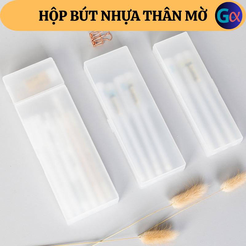Hộp Đựng Bút Muji Thân Nhựa Mờ Phong Cách Đơn Giản Dùng Chưa Bút Chì và Dụng Cụ Học Tập Nhỏ Gọn