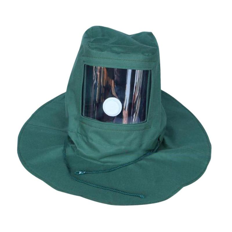 Sand Blasting Mask Breathable Valve Design Sand Blasting Hood Anti Dust Hood for Polishing Cutting Spraying Sanding Cement Plant 4