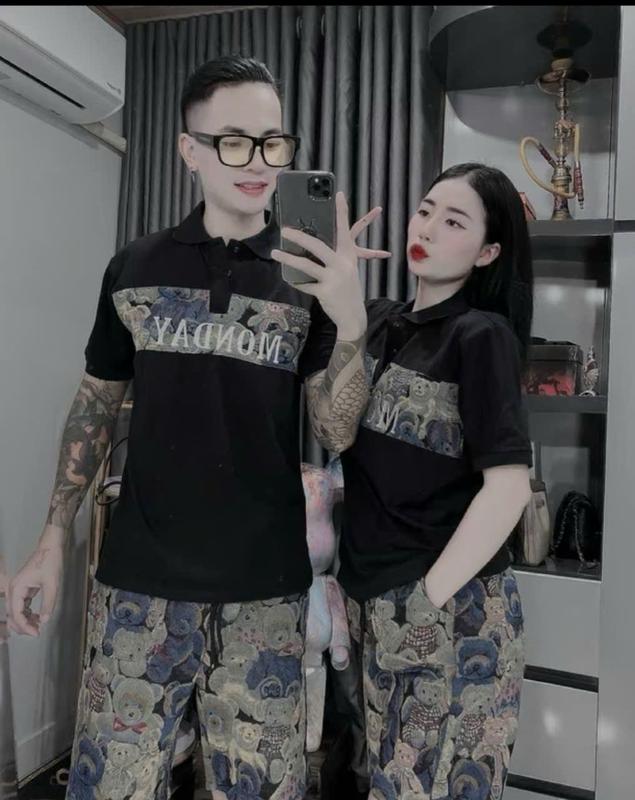 SÉT Bộ Áo thun Polo nam nữ tay ngắn siêu cấp thêu Gấu họa tiết Mensewar chữ  siêu đẹp chuẩn shop Menswear Shirt