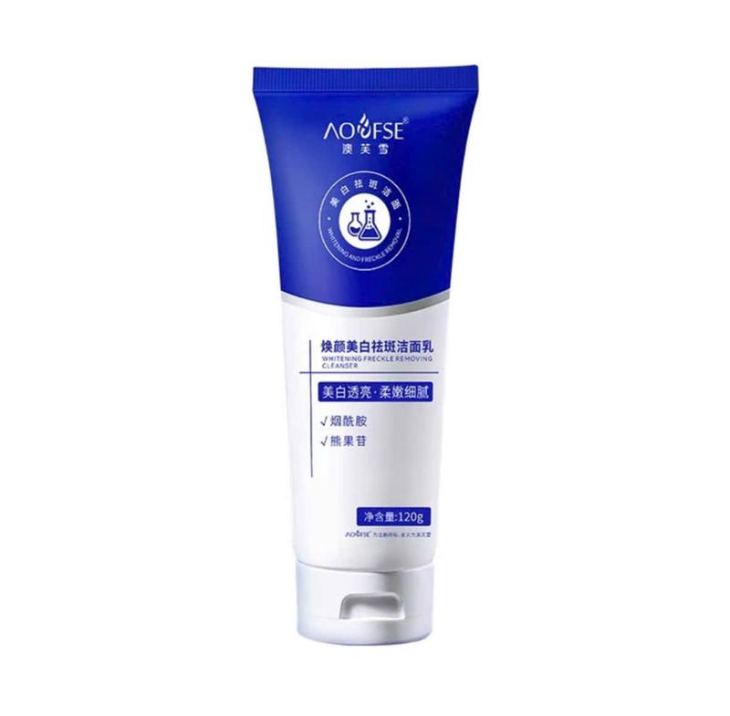 Product Introduction of ￼Sữa rửa mặt làm trắng da và tàn nhang Aofuxue Sữa rửa mặt làm sạch nhẹ nhàng và không căng, kiểm soát dầu và làm sáng amide  Skincare 1