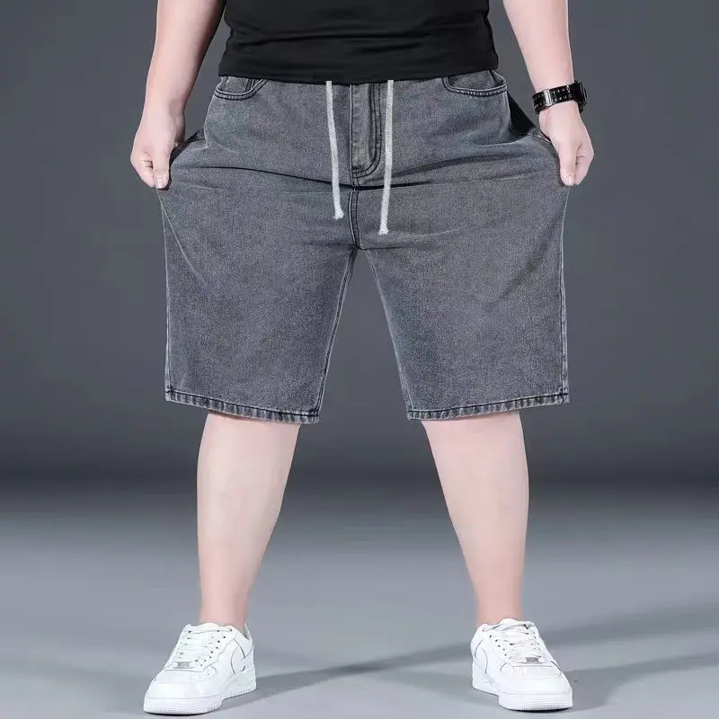 Quần Short Denim Ngoại Cỡ 2023 Quần lửng Nam ngoại cỡ cho người béo cỡ lớn ống rộng hợp xu hướng Mùa hè Menswear Ong