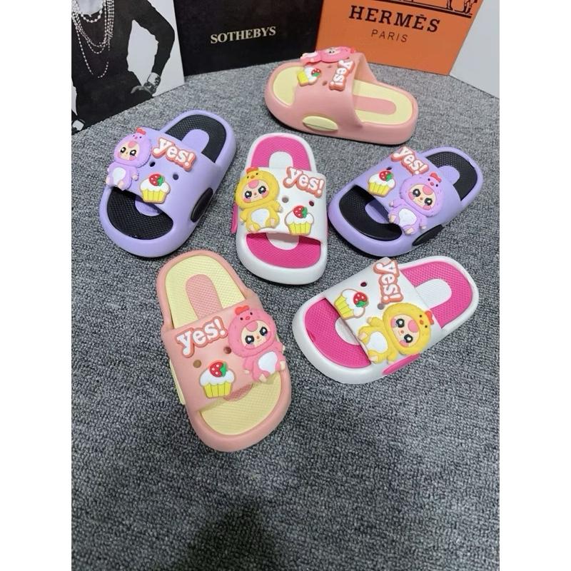 Dép lê bé gái Dép lê Baby Three cực xinh cho bé gái 4-8 tuổi, hàng 2 lớp cao cấp đi siêu êm, siêu siêu mềm, chống trơn 1