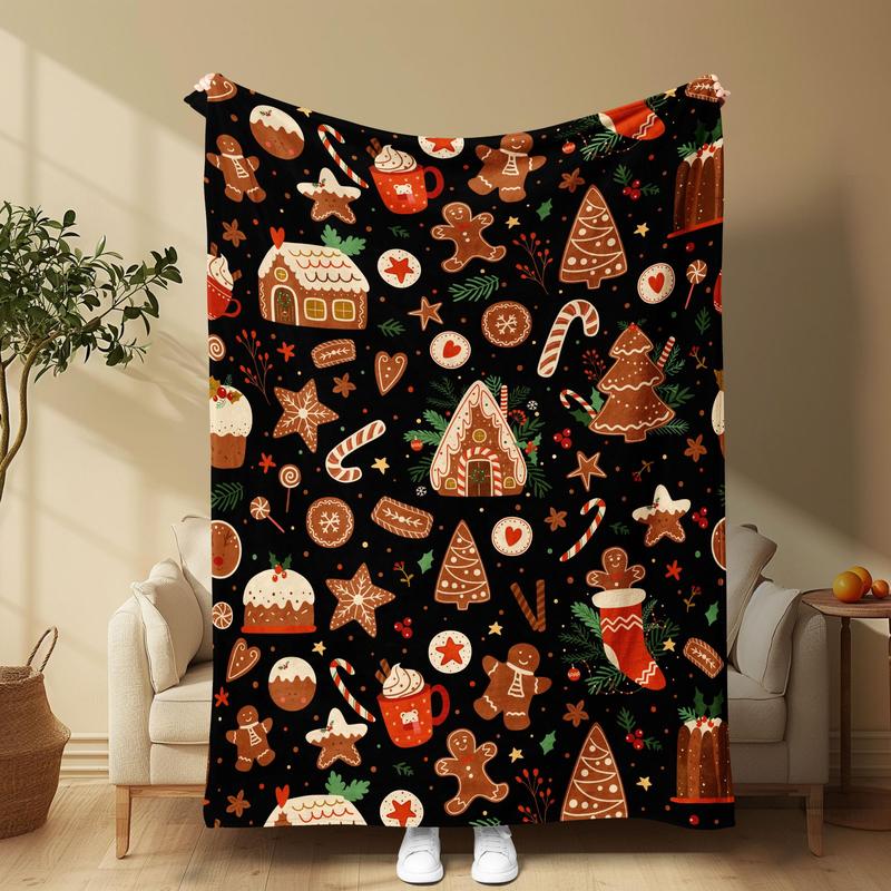 Product Introduction of Christmas Themed Blanket, Soft Comfortable Throw Blanket, Warm Napping Blanket for Home Office Travel Camping, Bedroom Accessories 0