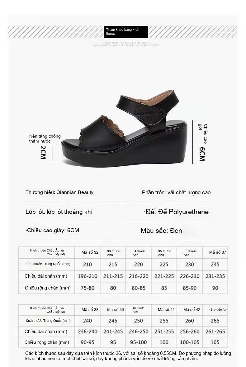 Product Introduction of Dép Đế Xuồng, Da Thật, Mềm Mại, Dành Cho Nữ, Hàng Mới Về Mùa Hè, Giày Đế Mềm, Dép Nữ Đế Xuồng, Dễ Phối Đồ, Quai Dán, Thiết Kế Mũi Nhìn Trộm 6