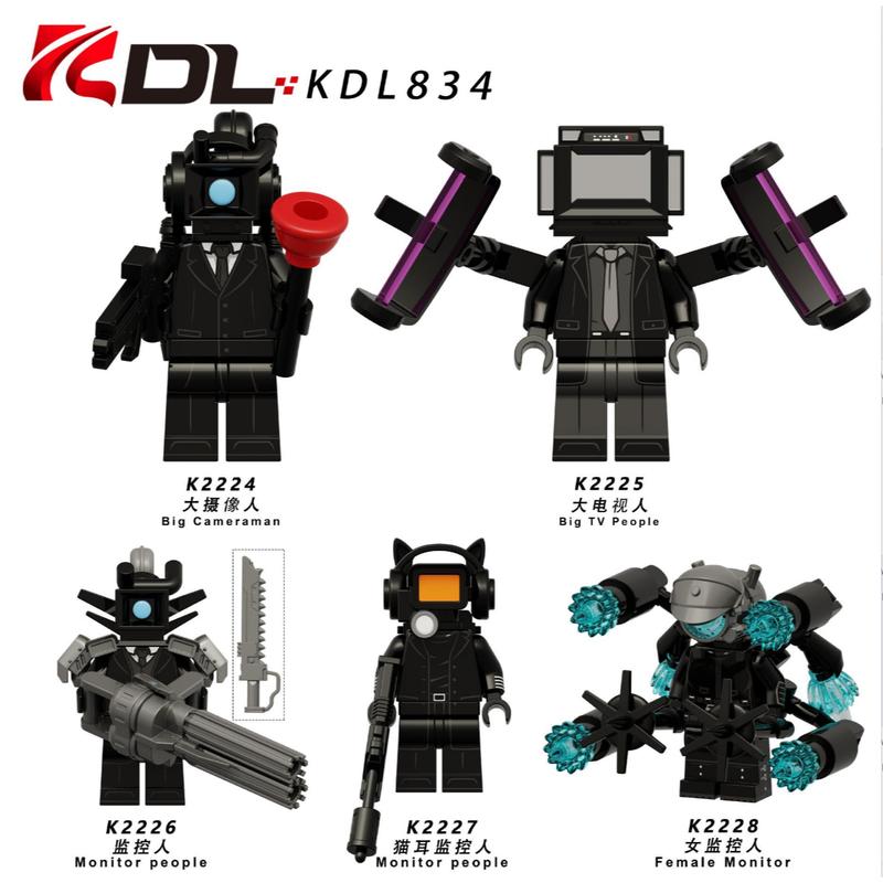 Minifigures Toliet Skibidi, TV Titan Monitor, Người Đàn Ông Loa, Khối Xây Dựng, Đồ Chơi Trẻ Em Bộ Lắp Ráp Xếp Hình Toy 0