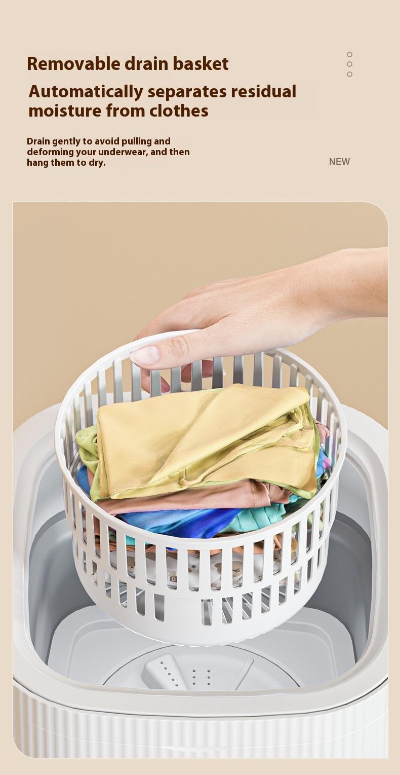 Product Introduction of Folding washing machine household rinse and rinse, integrated washing machine, large capacity, underwear, socks, portable mini washing machine 13