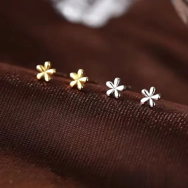Bông Tai Đinh tán Hoa Mini, Kim Bạc Sterling, Thiết Kế Độc Đáo Cao Cấp, Hàng Mới Về, Phổ Biến Cho Phụ Nữ, Thích Hợp Cho Mùa Hè, 2025 1
