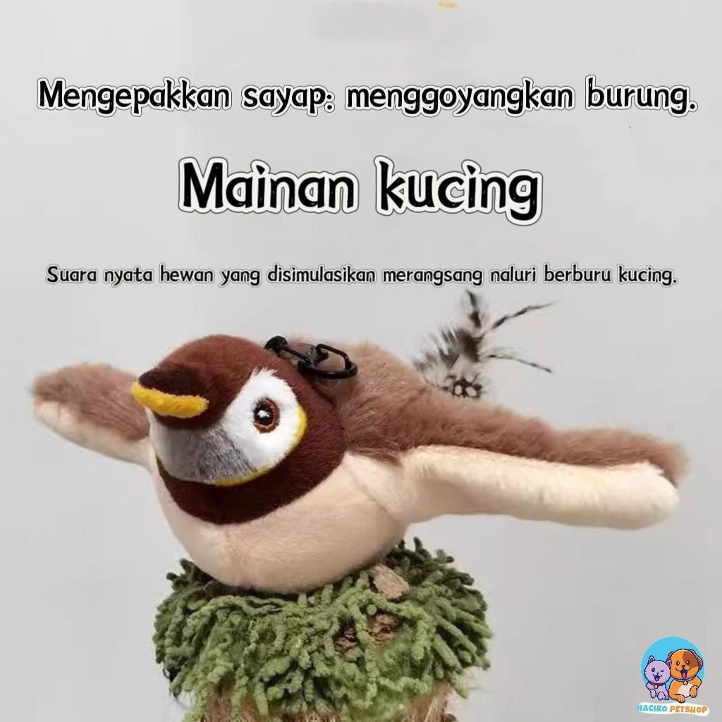 Mainan Kucing USB Bisa Di Charger Listrik Mainan Kucing Interaktif Otomatis Burung  Bisa Bergerak Bersuara/Mainan Anjing