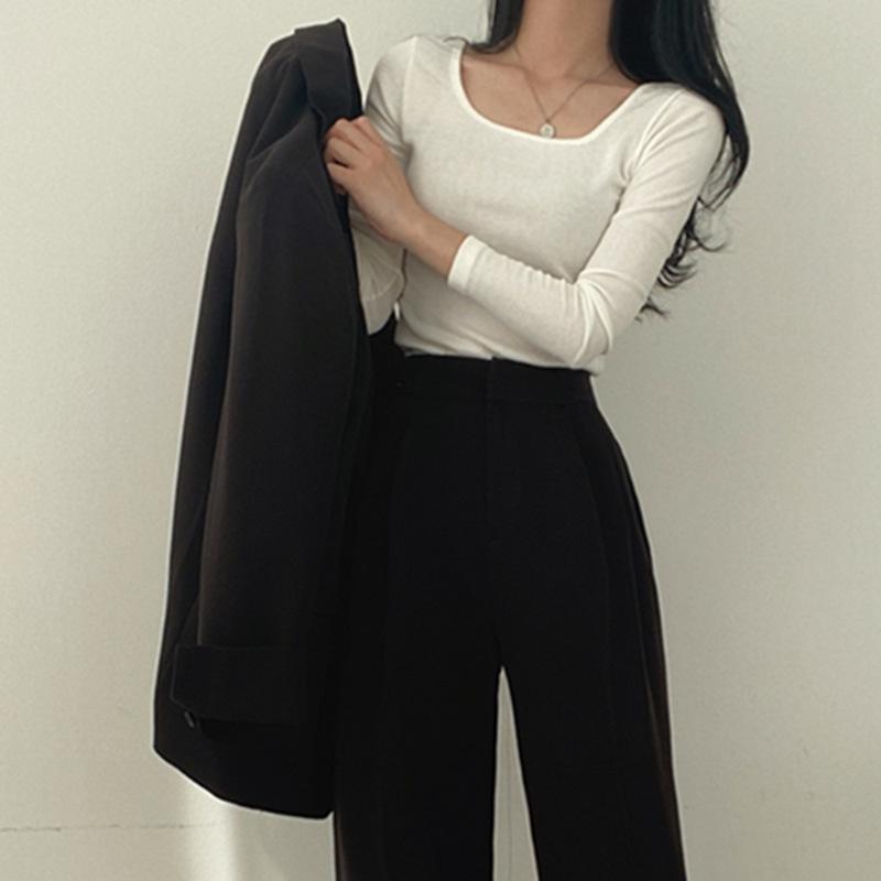 Product Introduction of Suit Jacket for Women 2024 Spring New Korean Style Coat Temperament Commute Blue Design Sense Niche Suit for Women 21