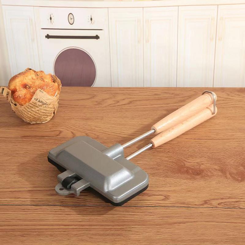 Chảo Sandwich Hai Mặt, 1 Cái, Chống Dính, Di Động, Có Thể Gập Lại, Nướng, Chảo Rán Cho Bánh Mì, Bánh Mì Nướng, Máy Ăn Sáng, Máy Làm Bánh Kếp 4
