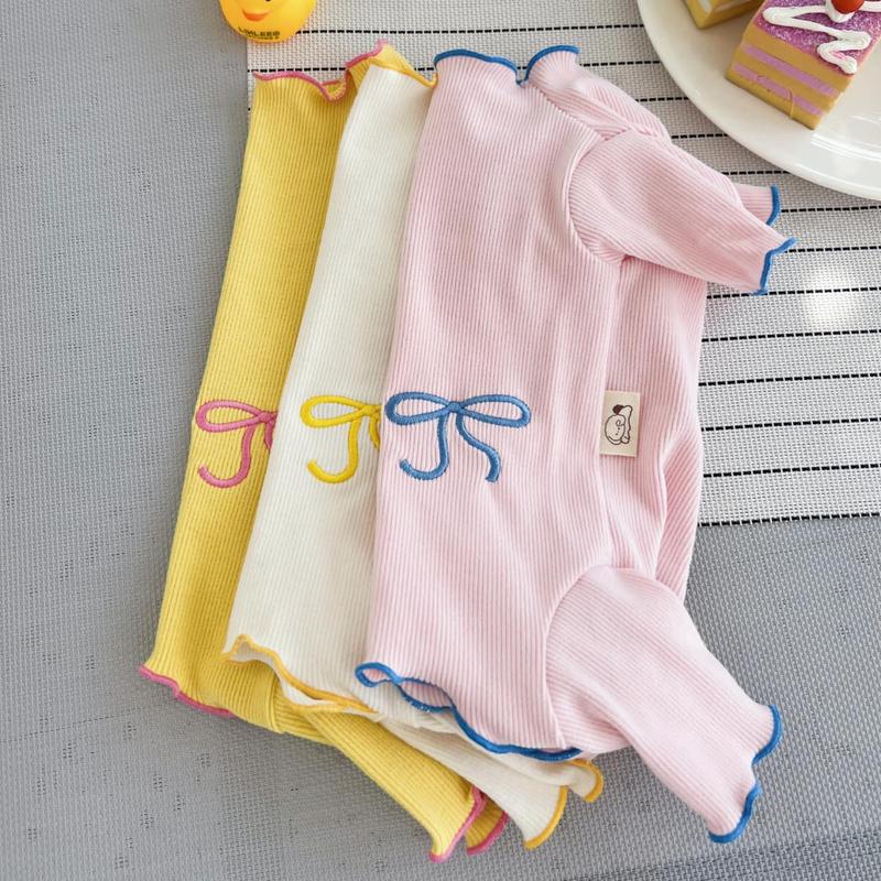 Jump Cho Chó Mèo Thun Cotton Nơ Thêu, Quần Áo 4 Chân Cho Chó Mèo Ấm Áp Quần Áo Thú Cưng Thời Trang Cao Cấp Thun Cotton.