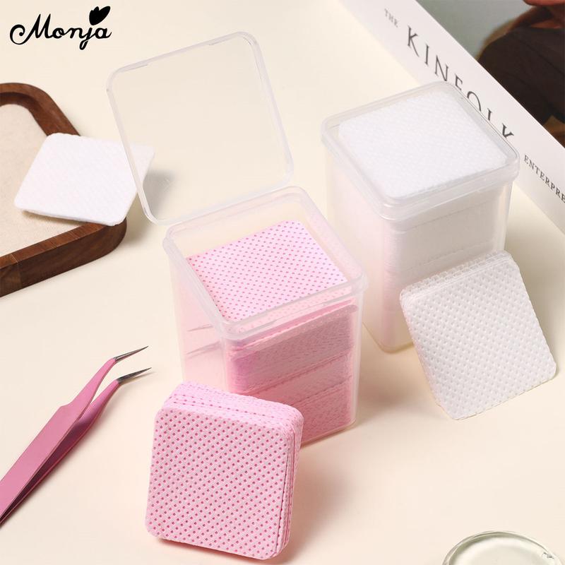 Monja 200pcs/Box Lint Free Nail Wipes Nail Polish Remover Cotton Wipes UV Gel Tips Remover Cleaner Paper Pad Nails Polish Art Cleaning Manicure Tools 0
