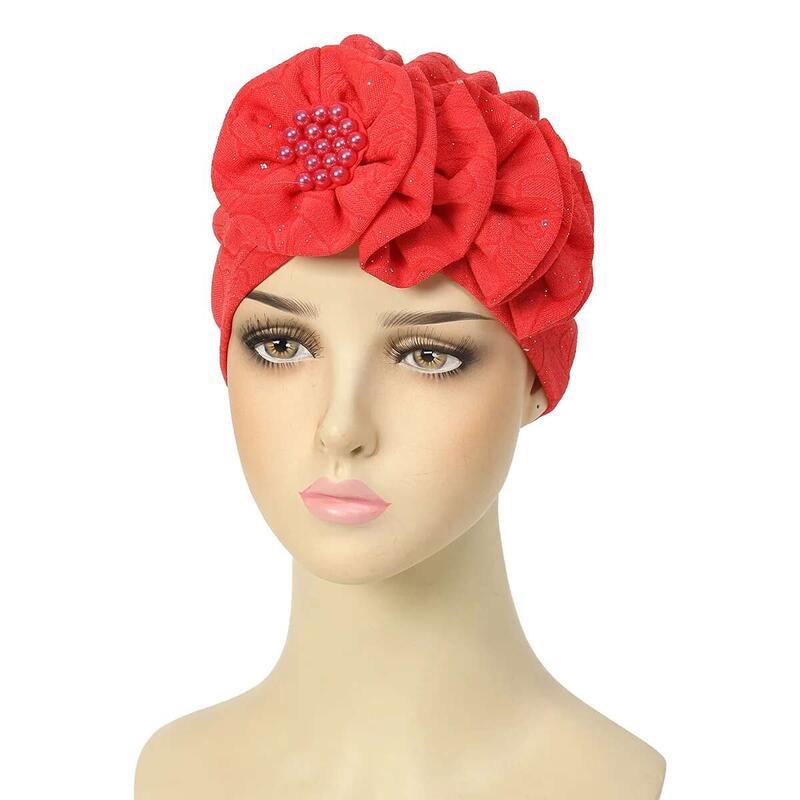 Product Introduction of 2025 Newest wer Turban Indian Hat Beads Beanies Bonnet Chemo Cap Women Muslim Hijab Hair Loss Headscarf Wrap Turbante Mujer 11