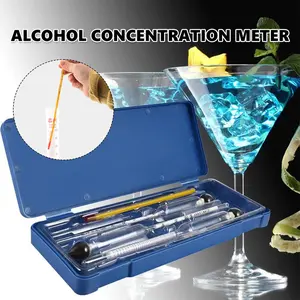 "3pcs Alat ukur kadar alkohol Meter 0 - 100% Hydrometer Alkoholmeter Set Uji Pengukur "
