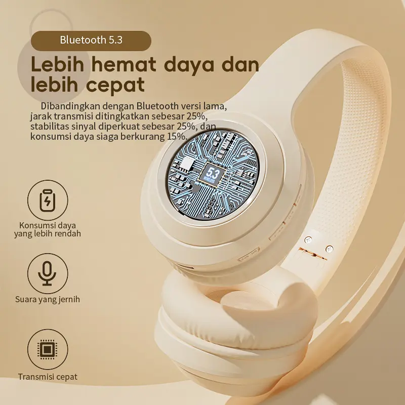 M6 Headphone Bluetooth Wireless Headset Earphone Bluetooth 5.3 Hifi Sound Quality Headphone Noise Cancellation 8