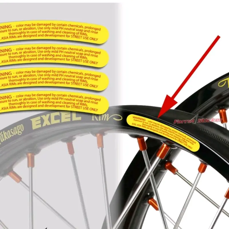sticker velg racing dan sticker panduan kendara dan sticker tanung shok belakang Car 0
