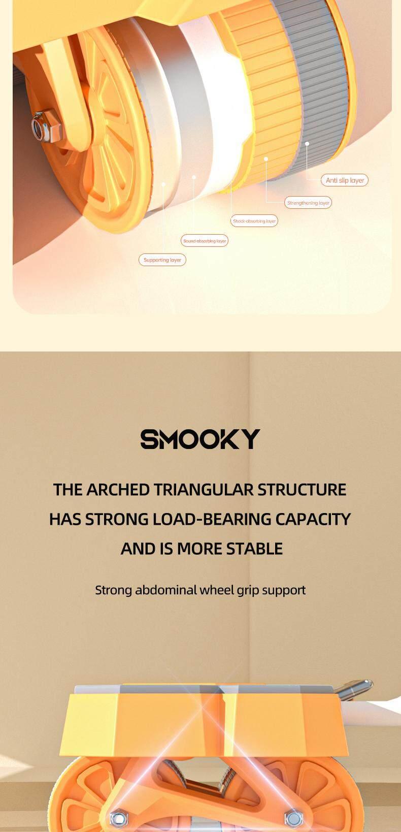 Product Introduction of Four wheel automatic rebound belly wheel roller with elbow support fitness function, suitable for sports, outdoor, male and female use Barbell 14