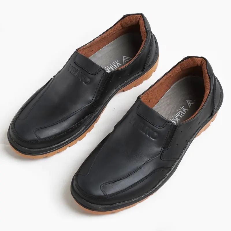 Sepatu Slip on Kulit Sapi Asli Pria Original Velko K-06  Flat Shoes flat  shoes sepatu  cowok 3