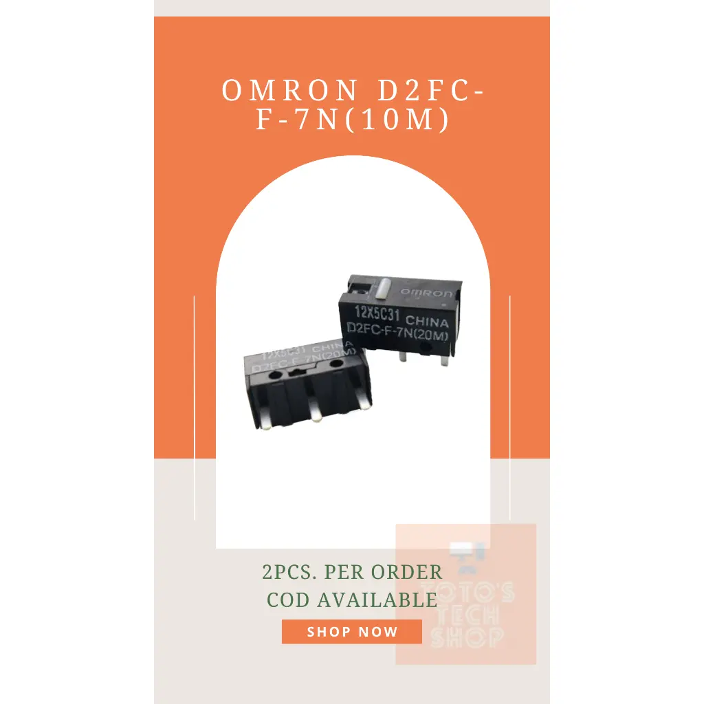 2pcs. OMRON d2fc-f-7n(10m) switch replacement for Logitech mouse g102 g304