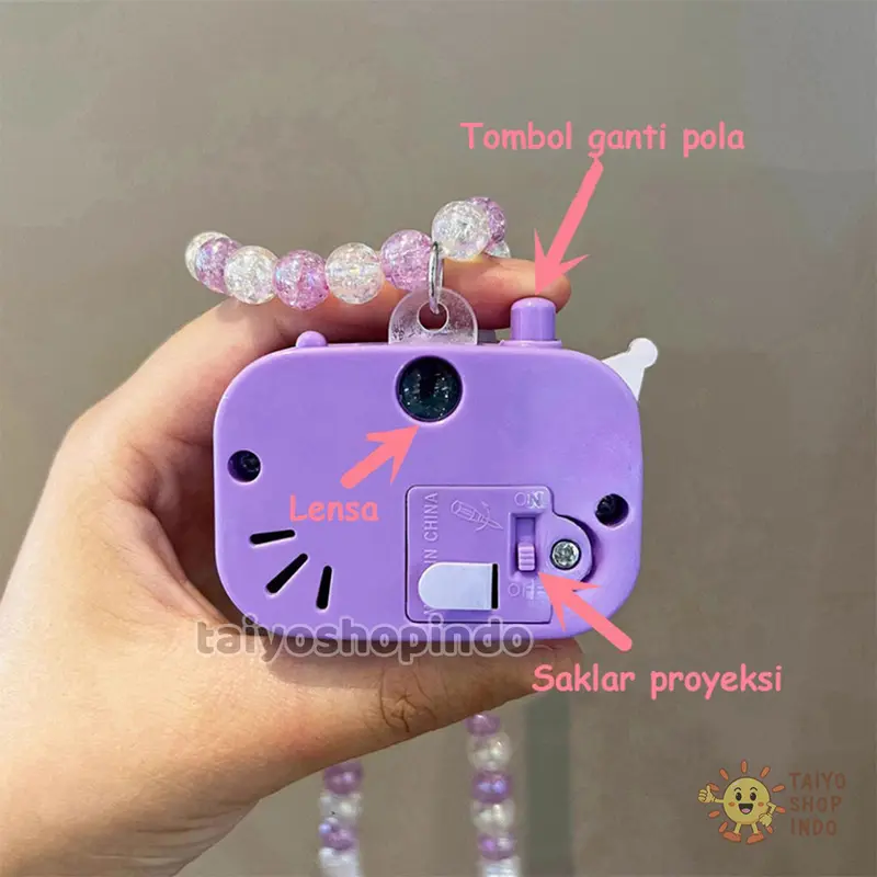TAIYO Kamera Proyektor Kalung Sanrio Karakter Camera Projector Gambar DIY Guka Gooka Mainan Anak 6