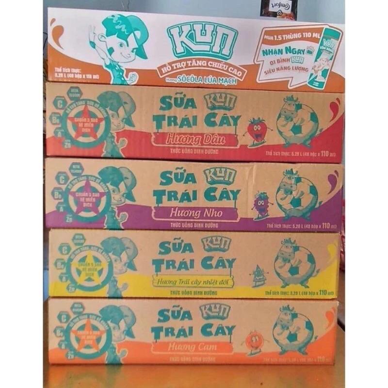  Thùng sữa Kun 110ml  thùng 12 vỉ x 4 hộp  48 hộp 
