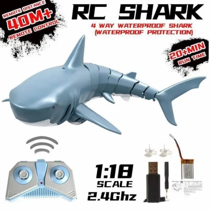 Mainan Remote Control Ikan Hiu | RC Shark Remot Kontrol