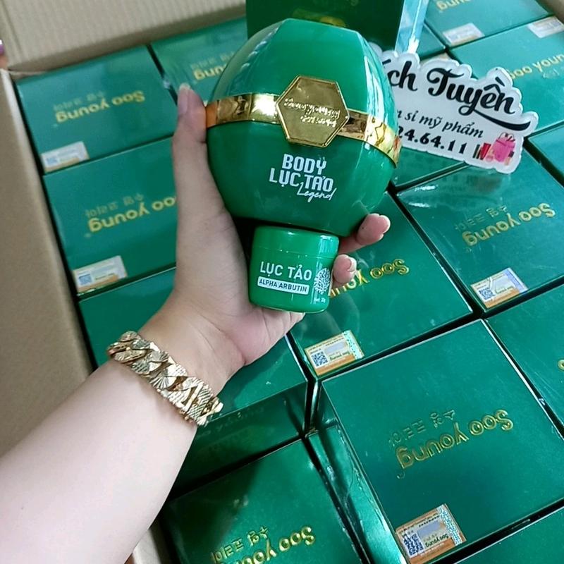 Kem Body Lục Tảo Soo Young 200gam - Hỗ trợ làm sáng da body, mua 1 tặng 1 - Dưỡng Body, Dưỡng Da Body