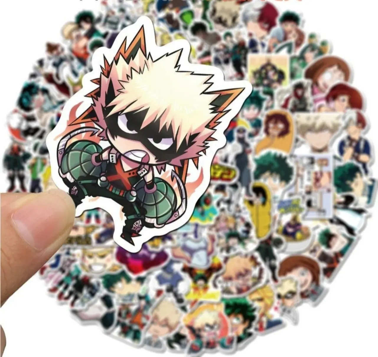 Bộ 50 Sticker My Hero Academia - Miếng dán decal Học viện siêu anh hùng chống nước hình dán Midoriya Bakugou STK03