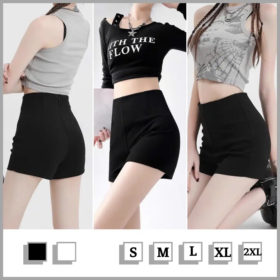 Combo 2 Quần Đùi Hách Chân Dài Ôm Gọn Tôn Dáng V3 Quần Short Nữ Chất Umi Co Giãn Hàn Quốc Khóa Sau