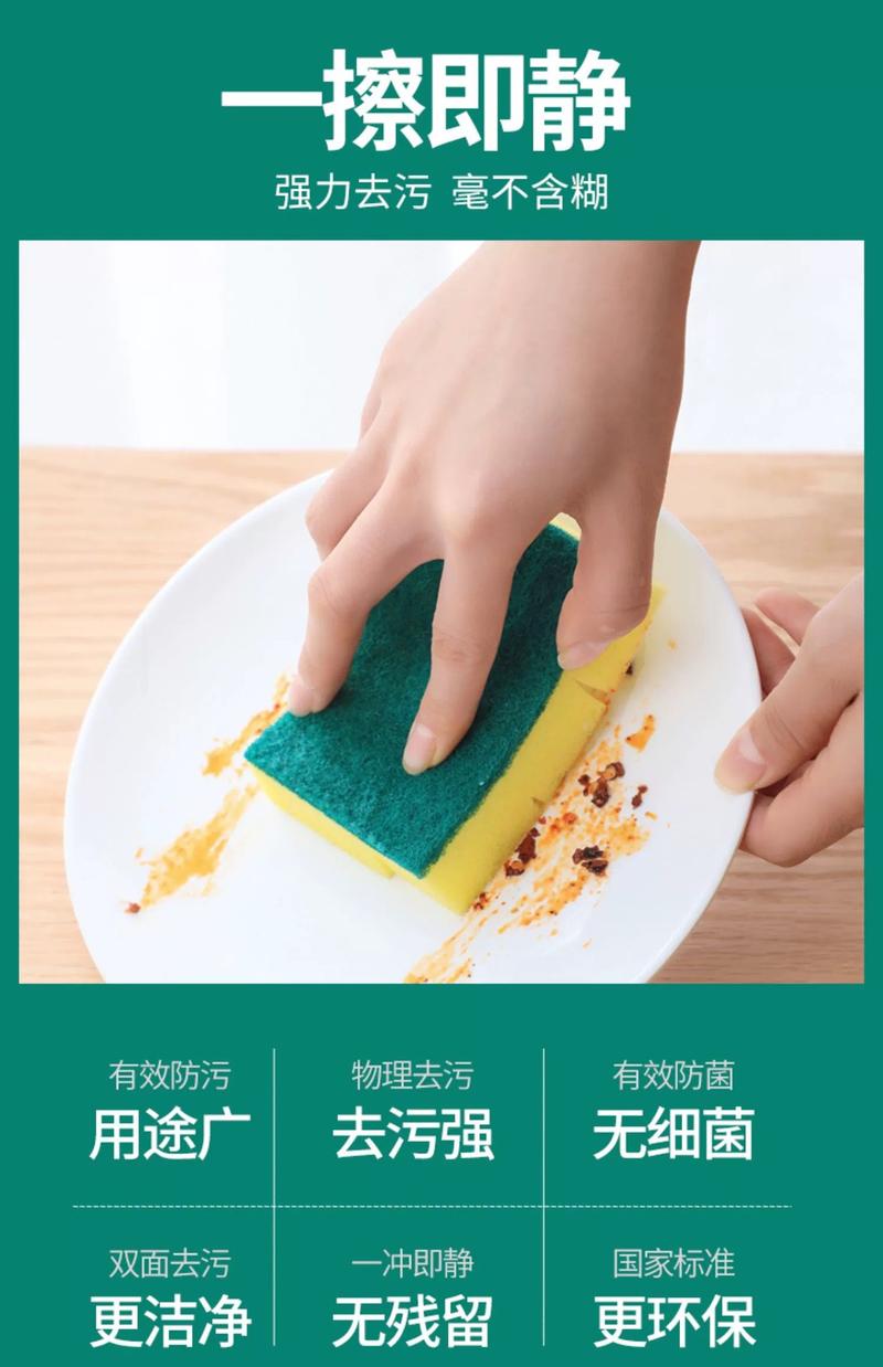 Product Introduction of sponge foam dishwashing sponge wipe god magic nano scouring pad kitchen universal sponge cotton block brush dish magic wipe Household 6