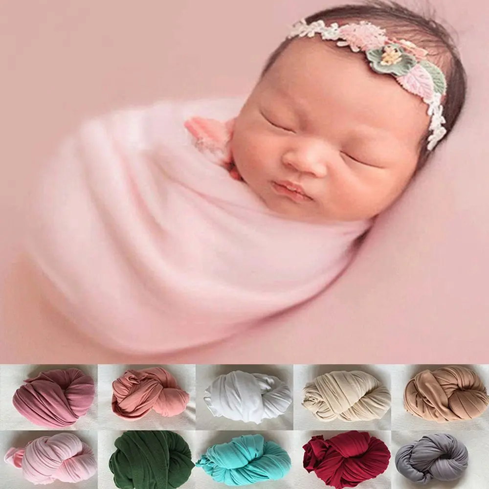 40*160cm Stretchable Shoot Backdrop Newborn Swaddling Baby Photo Wrap Blanket Photography Props