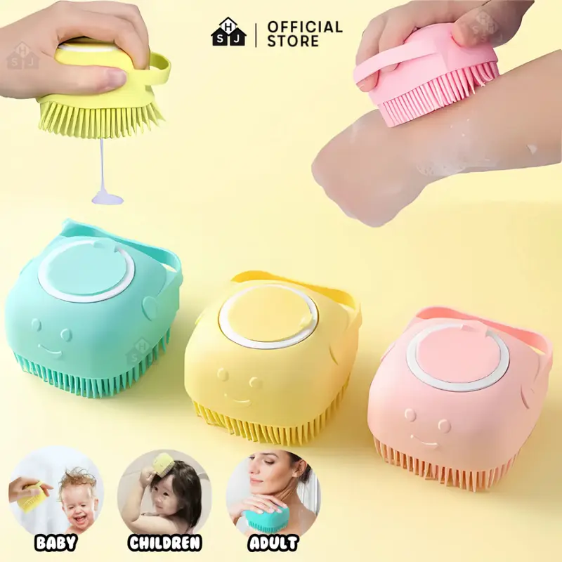 Sikat Mandi Dispenser Silicon /Shower Brush Silicon / Sikat Silicone Lembut Dispenser Sabun Mandi   Silikon 0
