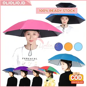 PAYUNG PANCING KEPALA TOPI PAYUNG BESAR ANTI UV HEADBAND KOKOH TEBAL 8 TULANG/JARI UB