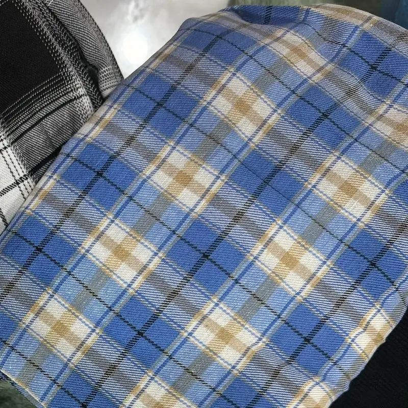 Bộ đồ Polo xanh dương Baby Three phối quần kẻ xanh có túi cho bé gái siêu xinh size 22-55kg 1
