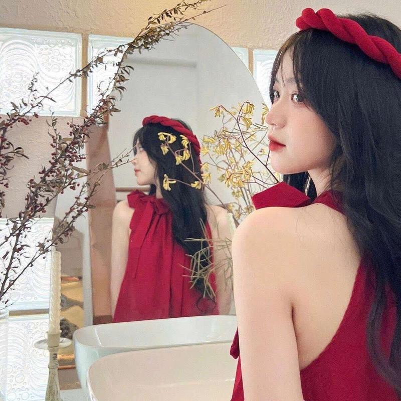 Product Introduction of set áo dài cổ yếm cột nơ xinh xắn 1