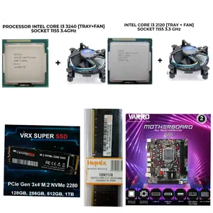 PAKET PC RAKITAN PROCESSOR INTEL CORE i3 LGA 1155 MOTHERBOARD H61 RAM 4GB / 8GB SSD NVME 128GB