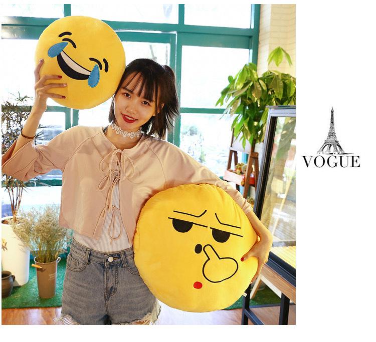 Product Introduction of Weird Funny Plush Toys New Hand Warmer Emoji Pillow Cushion Company Activity Children Gift Logo 17