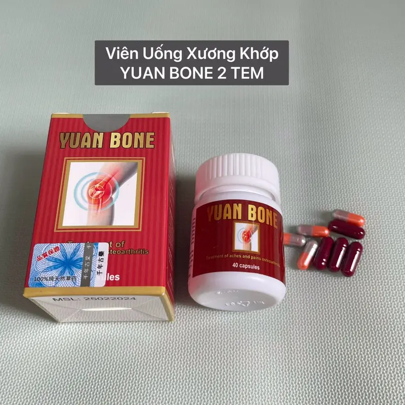 (Combo 5 hộp) Viên uống xương khớp Yuan Bone hộp 40 viên daukhop 3
