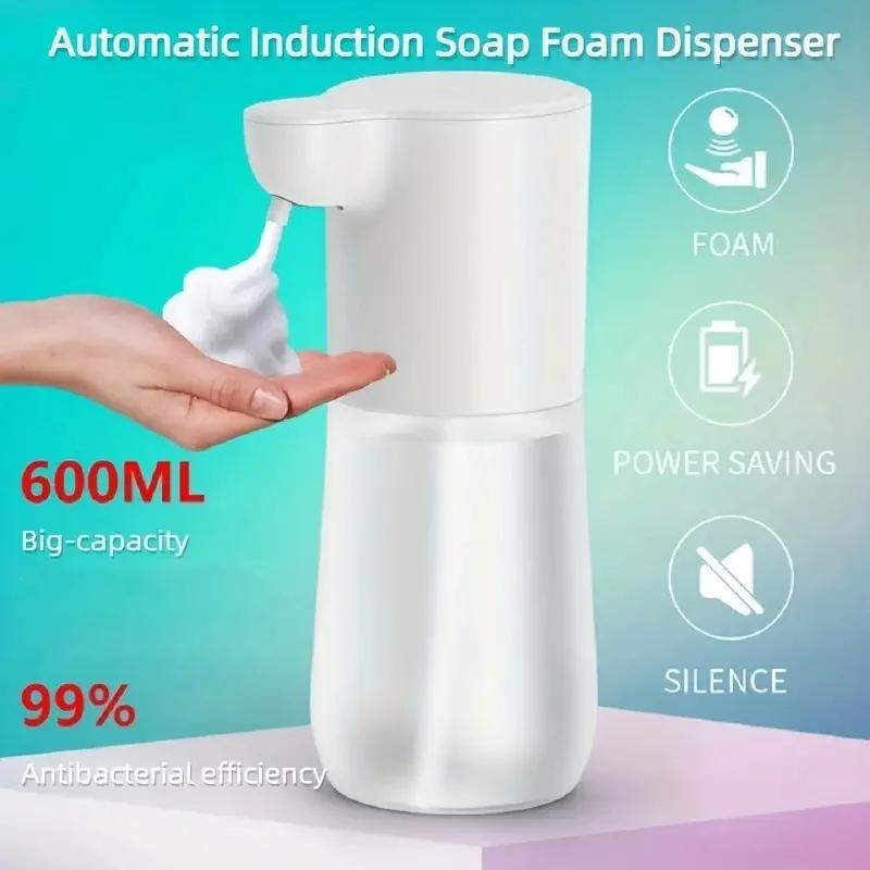 Product Introduction of 【SKIT SG】350ml/600ml Automatic Touchless Soap Dispenser w/ 2000mah Rechargeable Battery, Infrared Motion Sensor Hands Free Foam/Liquid Gel Soap/Sanitizer for Bathroom Kitchen, Handfree Auto Foaming IPX4 Waterproof Smart Dispenser Machine Via USB Charging 7